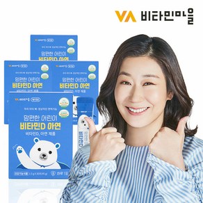 VV비타민마을 비타민마을 맘편한 어린이비타민D 아연 4박스 총120포 4개월분, 45g, 4개