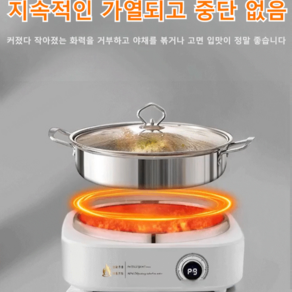 다기능 인덕션 3500w 고출력* 40dB 저소음, 화이트 스퀘어 오븐 500W 유로 게이지 플러그