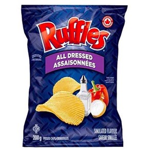 AZPanty Lay's Ruffles Potato Chips All Dessed 에서 수입) 파손 방지 상자에 들어 있음, 1개, 198.45g