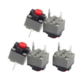 5pcs Kailh Silent Switch 무선 유선 마우스 버튼 마이크로 스위치 6x6x7.3mm, 한개옵션2, 빨간색, 한개옵션1