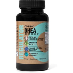 Optimo DHEA BioPeine Maximum Stength Absoption 50mg Optimize Homone Levels l Boost Enegy Stamin, 1개, 60정