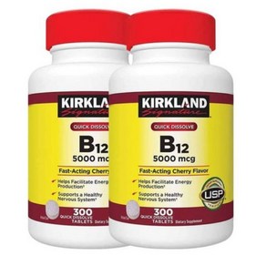 커클랜드 Kikland 시그니처 B12 5000mcg 300정 2팩, 2개