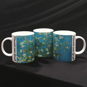 명화 머그컵 MUG 고흐_아몬드나무 머그잔, 1개