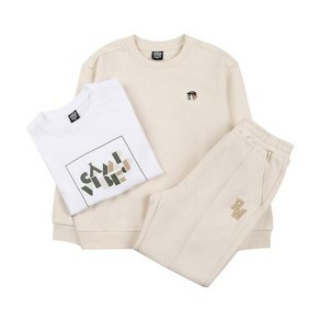 [포인터웍스] by헤지스키즈 캠프닉 3PACK 상하세트_BEIGE ITS30ST01M_BG