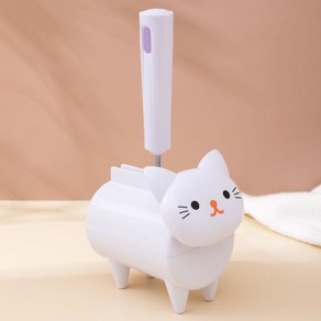 에브리샤인 고양이 돌돌이 커팅 테이프 크리너 클리너, 화이트, 폭 8cm, 1개