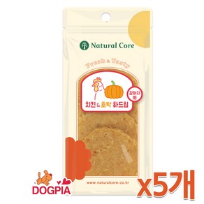 네츄럴코어 맛좋은 강아지 간식 하드칩, 5개, 40g, 치킨 호박 하드칩