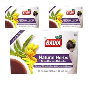 Badia 내츄럴 허브 티 (25개입) Natual Hebs Tea (25 bags), 3개, 32.5g