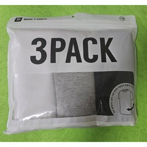 [공식몰 매장판] 빅사이즈 탑텐 공용 코튼 베이직 반팔티 (3PACK)