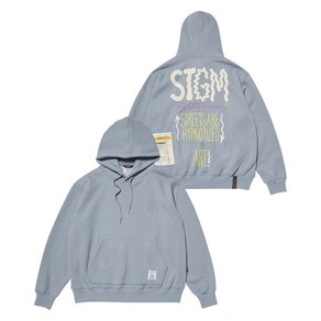 STIGMA MEMORY OVERSIZED HOODIE BLUE GRAY