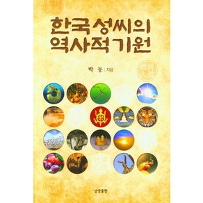 한국 성씨의 역사적 기원, 상생출판, 박동(저)