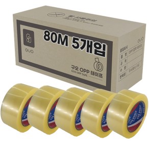 투명 박스테이프 80M * 48mm 5개입