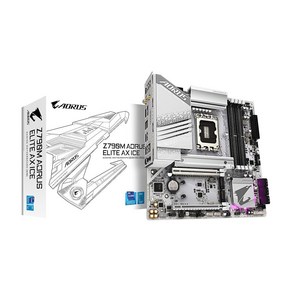 기가바이트 GIGABYTE Z790M AORUS Elite AX ICE LGA 1700 인텔 Z790 M-ATX 마더보드 DDR5 트리플 M.2 PCIe 5.0 USB 3.2 Ge