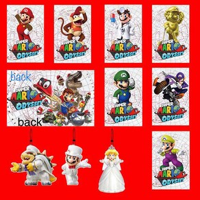 New 10PCS Super Mario Odyssey Amiibo NFC TAG 7 Cards + 3 Tag Pendants for NS Switch WII U