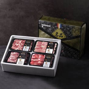 한돈선물세트 4호 냉장 항정+가브리살+낙엽살+꼬들목살 1.4kg 고기선물세트 설날 추석 흙향돈한우, 1세트