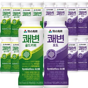 파스퇴르 쾌변 요구르트 150ml 혼합16입(포도 8입+골드키위 8입), 단품없음