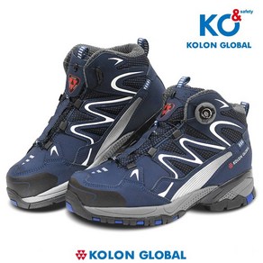 KOLON 코오롱글로벌 6인치 다이얼 메쉬 논슬립 안전화 KG-601D 네이비, 1개