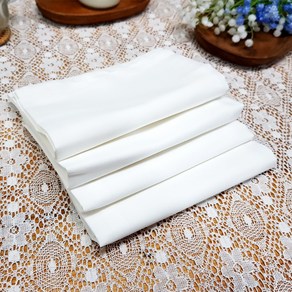 웨딩포 순면 냅킨 크로스 화이트 4매 50 X 50 Cotton 100% Napkin White 4, 4개