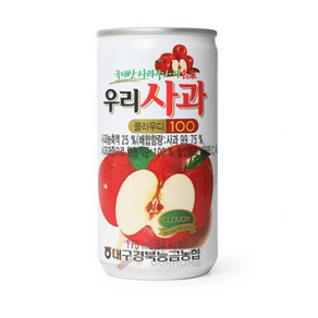 사과주스캔 우리사과클라우디100 농협 175ML x 30, 30개