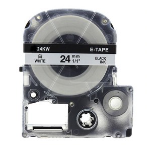 EPSON 엡손 호환 라벨테이프 라벨지 6mm 9mm 12mm 18mm 24mm, 엡손 36mm SS36K 호환 흰색바탕/검정글씨