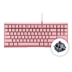 CHERRY 체리 키보드 MX BOARD 3.0S TKL 기계식 유선 텐키리스 게이밍 키보드 (4종 축 선택) / 공식 판매점, 갈축, G80-3876, 핑크