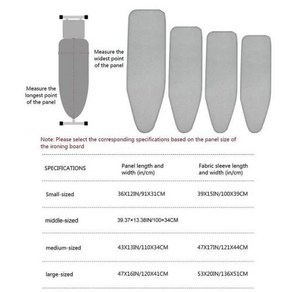 스팀다리미판 다리미판 다리미 테이블용 보드 커버 탄성 가장자리 교체 얼룩 방지 두꺼운 면 패딩, 4) 110x34cm