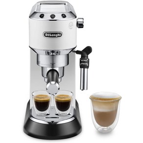 DeLonghi 드롱기 EC685 데디카 포터필터 에스프레소 커피 머신 화이트, 하얀색