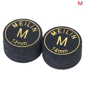 당구 돼지 가죽 큐 팁 일본 9 레이어 스누커 14mm 2 개/로트, m, [03] M, 2개