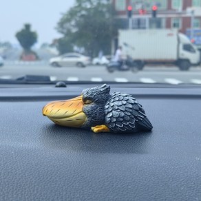 넓적부리황새 사다새 슈빌 잠자는 새 조류 동물 모형 피규어 10cm 차량용 장식 소품 꿈꾸는다락방, 그레이