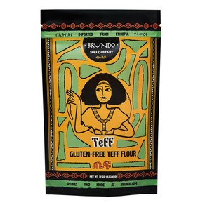 Bundo Spice Company  Gluten Fee Teff Flou  Ha 브루도 스파이스 컴퍼니  프리 테프 가루  손으로 골라 가공한 정통 에티오피아, 1개, 453g