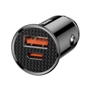 베이스어스 차량용 30W USB+Type-C 포트 고속 충전기