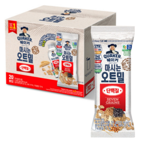 퀘이커 마시는 오트밀 단백질 20개, 50g