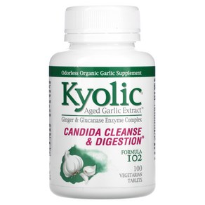 Kyolic Kyolic Formula 102 Candida Cleanse Digestion 100 Vegetarian Tablets