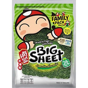 TAO KAE NOI Seaweed Snack BIG Sheet Classic Flavou Family PAC 타오 케이 노이 해초 스낵 빅 시트 클래식 풍미 패밀리 팩 / 태국, 1개, 90.72g