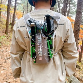 장가찐 경량 등산가방 러닝백 아웃도어 자전거백팩 마라톤용품 3종, 그레이