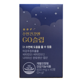 정품) 피토틱스 수면건강엔 GO슬립 1박스(600mg x 40정), 40정, 1개