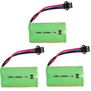 무선자동차 무선rc카SM3P 7.4V 1200mah 리튬 이온 배터리 14500 전기 장난감 용 물 총알 총 2s RC 자동차