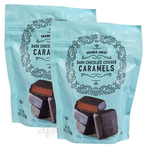 [1+1]트레이더조 다크 초콜릿 커버 카라멜 284g TRADER JOE’S DARK CHOCOLATE COVERED CARAMELS, 1개