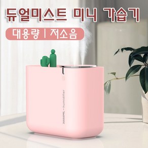 2020년 신상품 대용량 3L 듀얼미스트 미니 유선 가습기/ 가정용 사무실용, 핑크