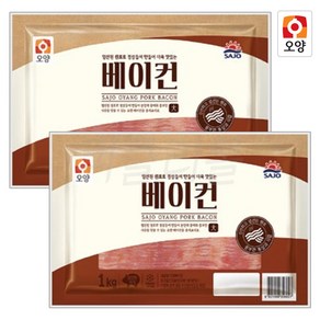 [현대프리마켓] 사조오양 습식 베이컨 대, 2개, 1kg