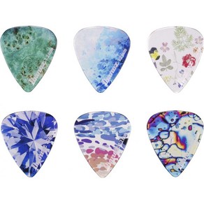 Ibanez Pick 6- 피스 세트 Kaleido 시리즈 Titan Coloful Design 1.2mm, 1개