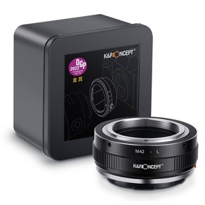 KnF M42-L 렌즈변환 어댑터 M42 마운트 렌즈 >> 라이카 L 바디 (뒤캡옵션) M42 mount lens to Leica L adapte (L cap option), M42-L 어댑터, 1개