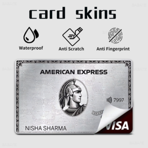 헌터 고어마가라 이베르카나 발파루크 노트북 수화물 카드 데칼 스티커 굿즈 48Amex ack Ameican E-Expess Anmie 필름 스킨 커버 신용 직불 은행 전면, [01] 1 Set, [08] z8