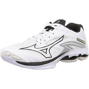 MIZUNO [미즈노] 배구화 웨이브 라이트닝 Z7 MID 동아리 활동 실내 폭 넓은 경량 인도어 블랙×화이트 24.5cm 2E, 블랙/ 화이트