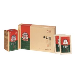 정관장 홍삼톤(50mlx60포)/6년근 홍삼/녹용과 영지 +선물용 쇼핑백증정(겉케이스있는상품), 1박스