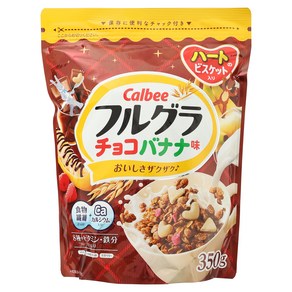 가루비 후루구라 초코바나나 맛 하트 비스켓 포함 지퍼백 타입, 350g, 1개