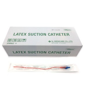 석션 프렌치 멸균 카테터 2홀 벨브 12FR 에스엘메디케어 SUCTION CATHETER, 1개