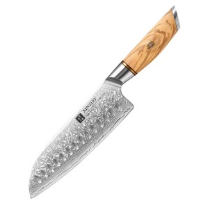 73겹 다마스커스칼 분말강 산토쿠 나이프 야채칼 주방칼 부엌칼 식칼 창업 Santoku Damascus knife