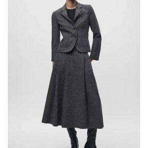 ZARA 여자신상 혼방 주름치마 캐주얼 롱 스커트 5Y1201