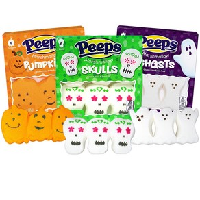 Peeps Candy Halloween Ghost Skulls and Pumpkins F Peeps Candy 할로윈 유령 두개골 및 호박 재미있는 모양의 마시멜로 Peep