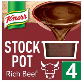 Kno 크노르 리치 비프 스톡 팟 28g 4개입x4세트 액상 Kno Rich Beef Stock Pot 4 X 28G, 16개, 112g